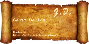 Gantz Dalida névjegykártya